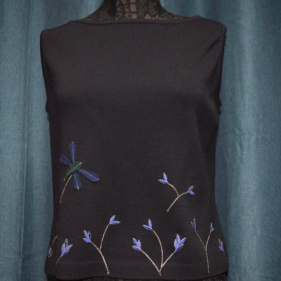 St. John Collection Twin Set / Dragonfly Jacket and Tank Top - Picture 3 of 8